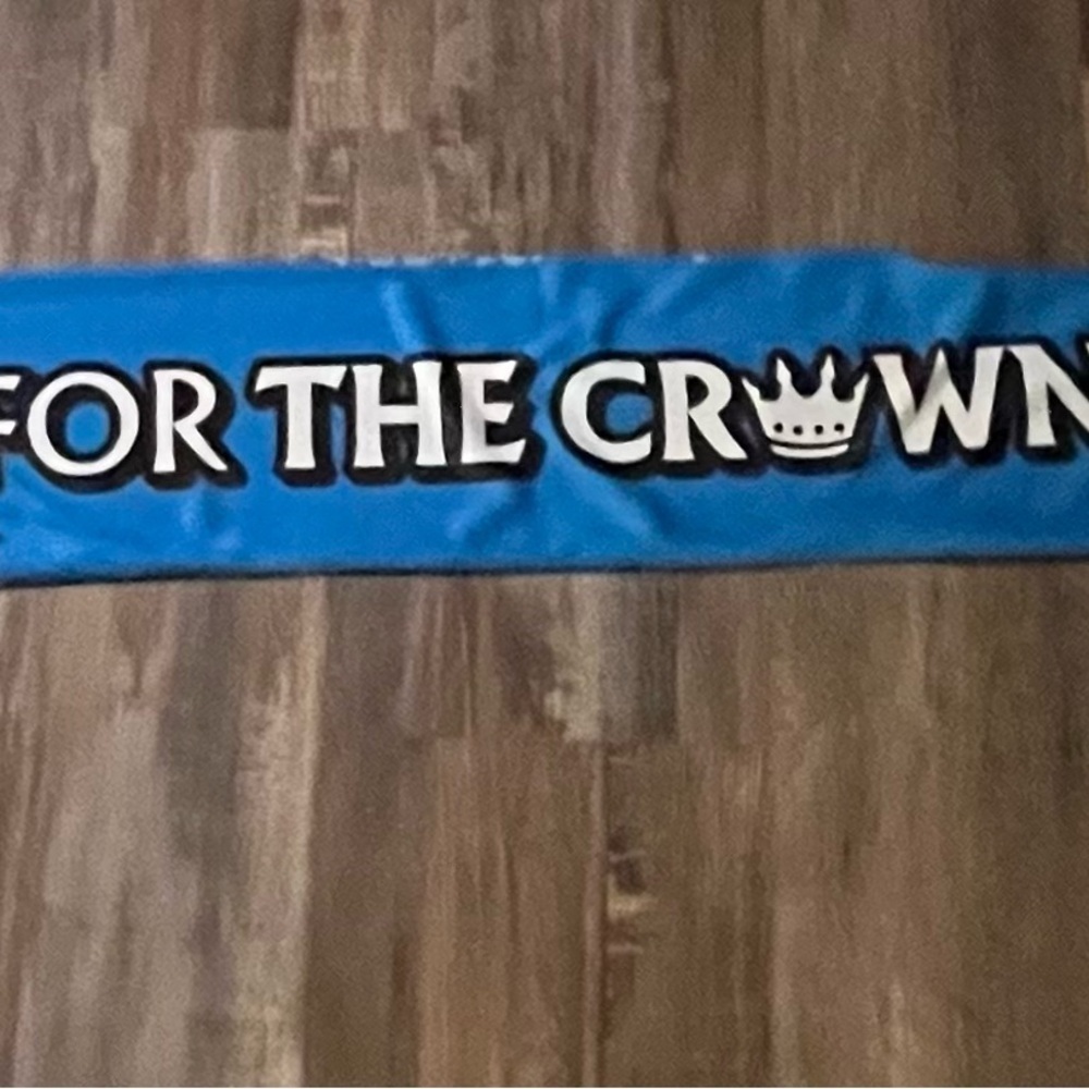 ⚽️💙CLTFC 💙⚽️MLS Blue and White SILKY Scarf with black fringe - Picture 11 of 12